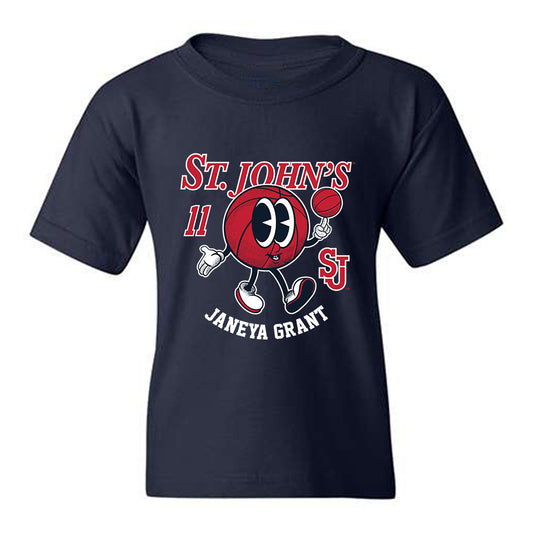 St. Johns - NCAA Women's Basketball : Janeya Grant - Fashion Shersey Youth T-Shirt-0