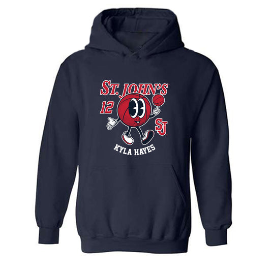 St. Johns - NCAA Women's Basketball : Kyla Hayes - Fashion Shersey Hooded Sweatshirt-0