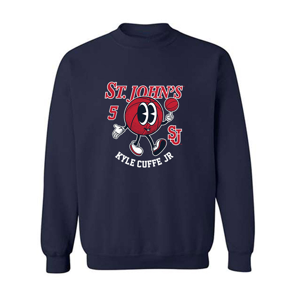 St. Johns - NCAA Men's Basketball : Kyle Cuffe Jr - Fashion Shersey Crewneck Sweatshirt-0