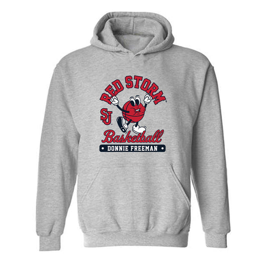 St. Johns - NCAA Men's Basketball : Donnie Freeman - Fashion Shersey Hooded Sweatshirt-0