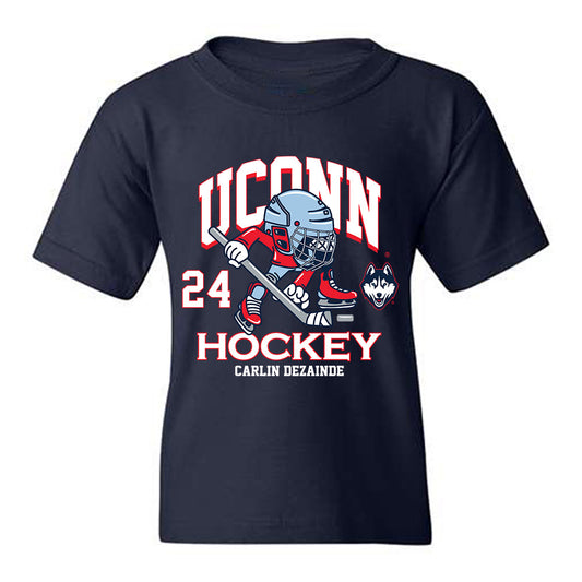 UConn - NCAA Men's Ice Hockey : Carlin Dezainde - Fashion Shersey Youth T-Shirt-0
