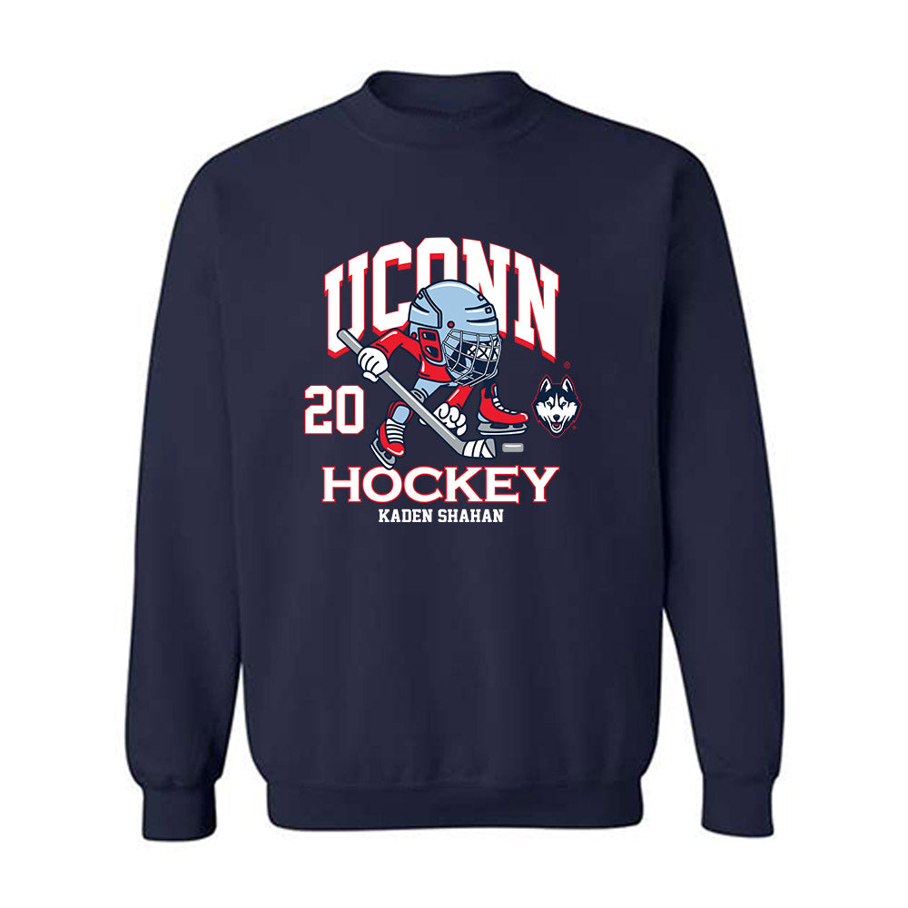 UConn - NCAA Men's Ice Hockey : Kaden Shahan - Fashion Shersey Crewneck Sweatshirt-0