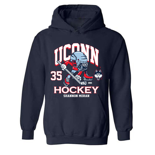 UConn - NCAA Women's Ice Hockey : Shannon Moran - Fashion Shersey Hooded Sweatshirt-0