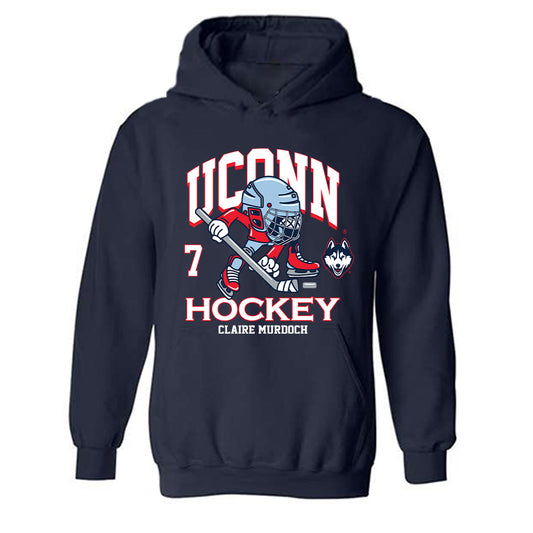 UConn - NCAA Women's Ice Hockey : Claire Murdoch - Fashion Shersey Hooded Sweatshirt-0