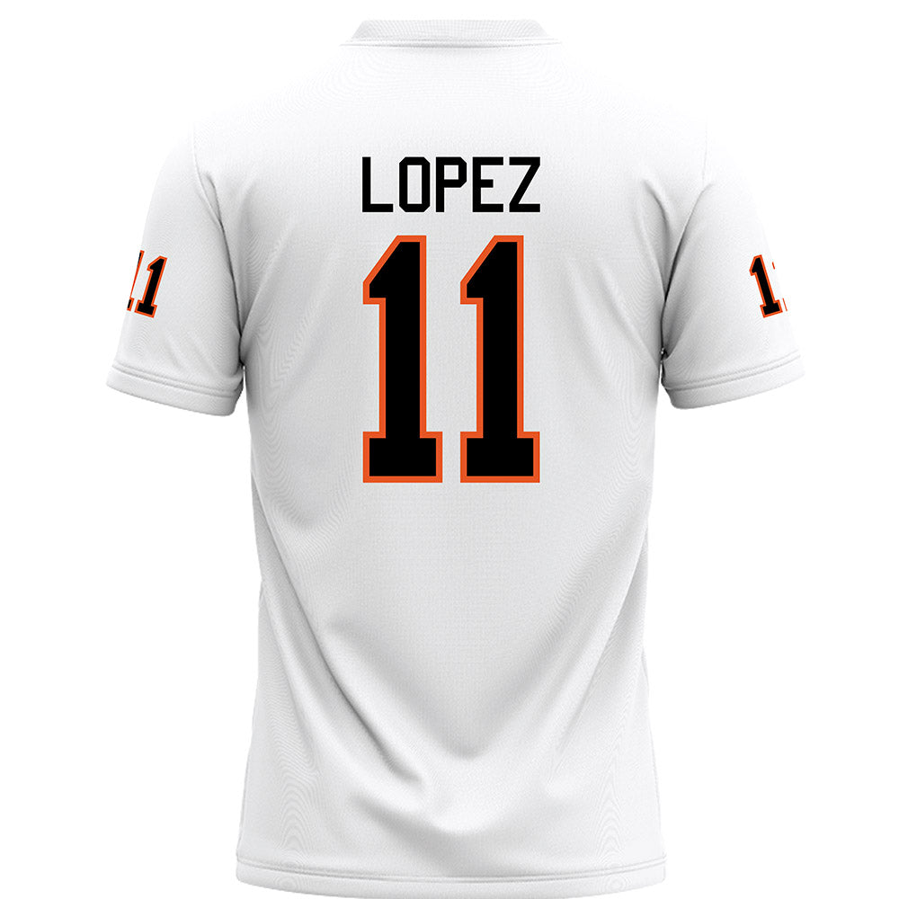 UTPB - NCAA Football : Dominic Lopez - White Football Jersey-1