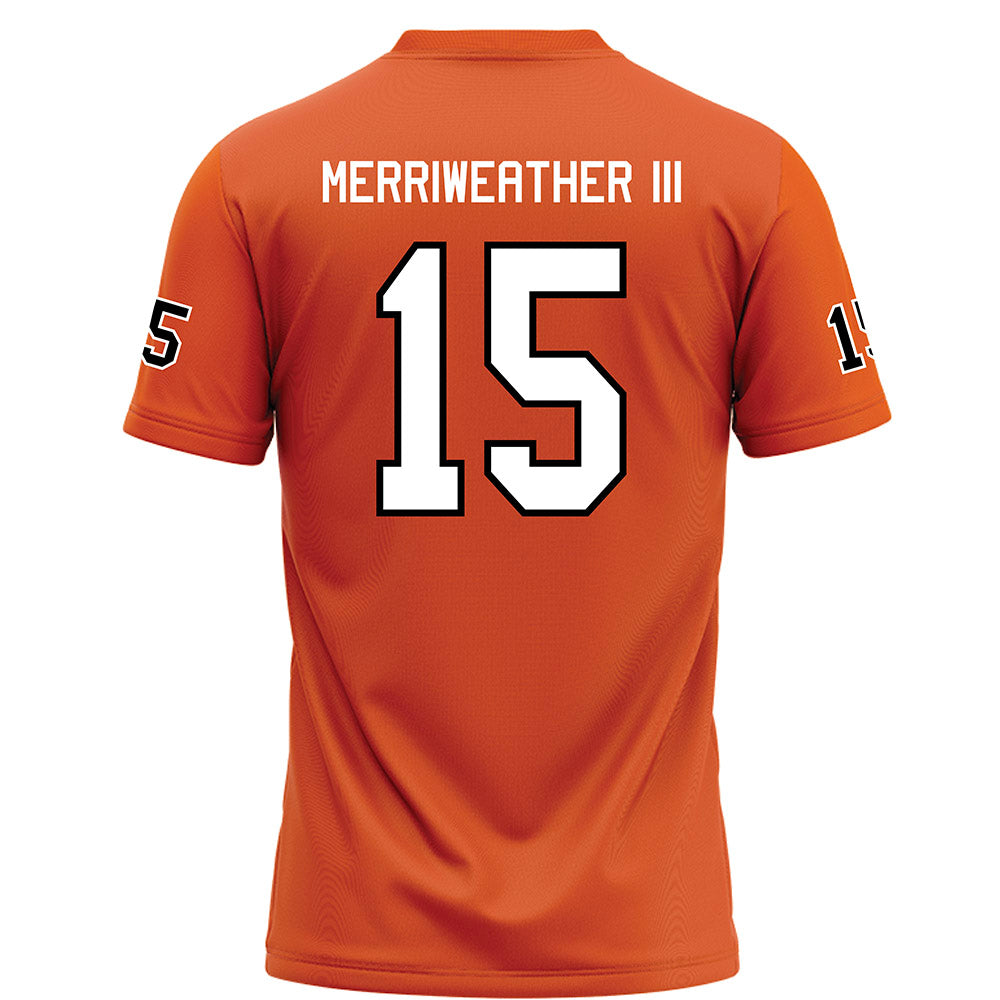 UTPB - NCAA Football : Edwin Merriweather III - Orange Football Jersey-1