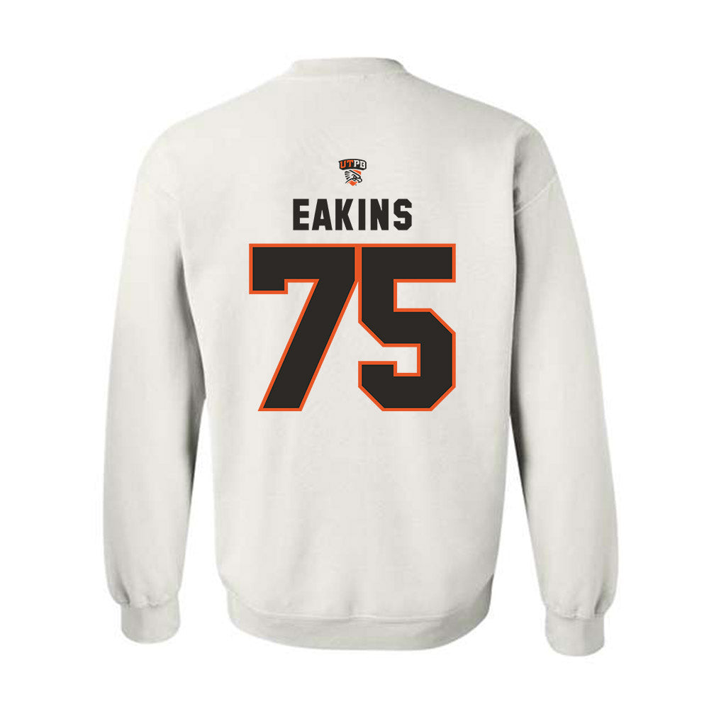 UTPB - NCAA Football : Torbyn Eakins - Replica Shersey Crewneck Sweatshirt-1
