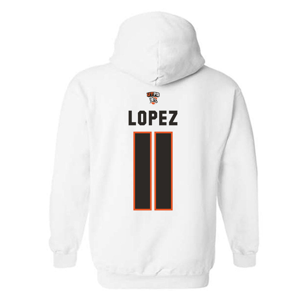 UTPB - NCAA Football : Dominic Lopez - Replica Shersey Hooded Sweatshirt-1