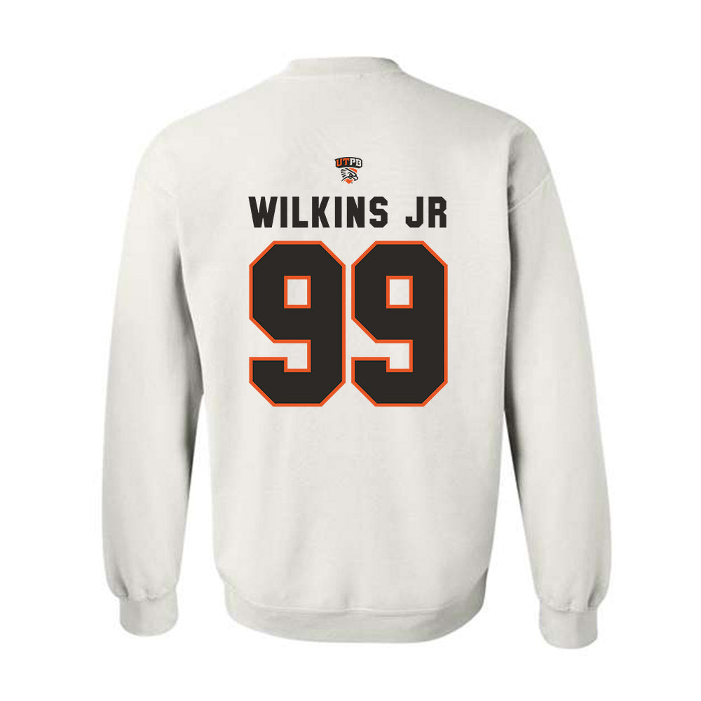 UTPB - NCAA Football : Calvin TANK Wilkins Jr - Replica Shersey Crewneck Sweatshirt-1