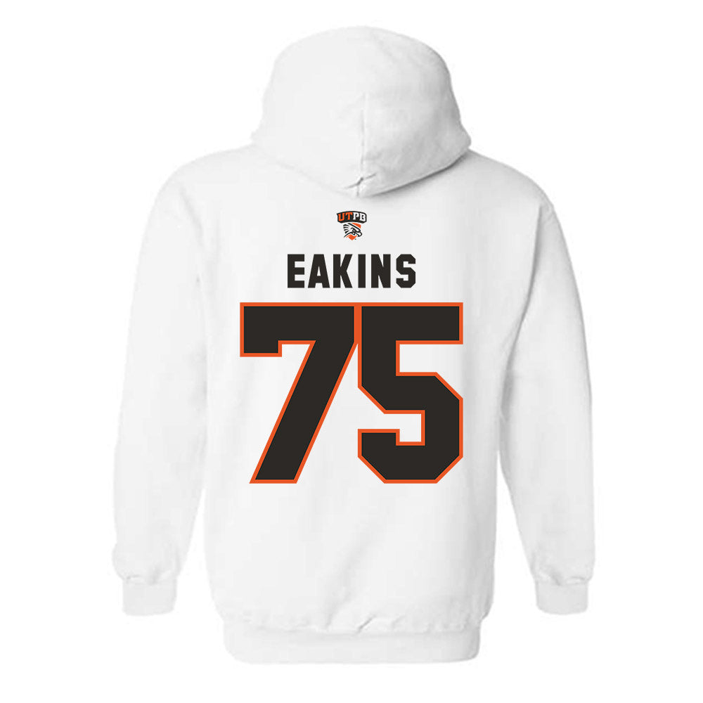 UTPB - NCAA Football : Torbyn Eakins - Replica Shersey Hooded Sweatshirt-1