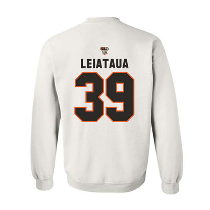 UTPB - NCAA Football : Eli Leiataua - Replica Shersey Crewneck Sweatshirt-1