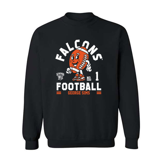 UTPB - NCAA Football : George Sims - Fashion Shersey Crewneck Sweatshirt-0