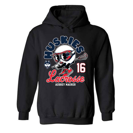 UConn - NCAA Women's Lacrosse : Aubrey Maurer - Fashion Shersey Hooded Sweatshirt-0
