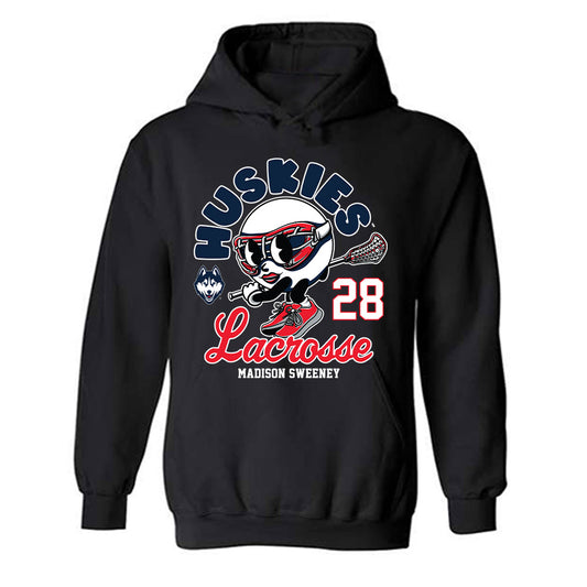 UConn - NCAA Women's Lacrosse : Madison Sweeney - Fashion Shersey Hooded Sweatshirt-0