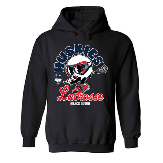 UConn - NCAA Women's Lacrosse : Grace Quinn - Fashion Shersey Hooded Sweatshirt-0