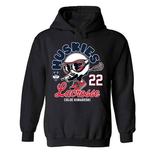 UConn - NCAA Women's Lacrosse : Chloe Konareski - Fashion Shersey Hooded Sweatshirt-0