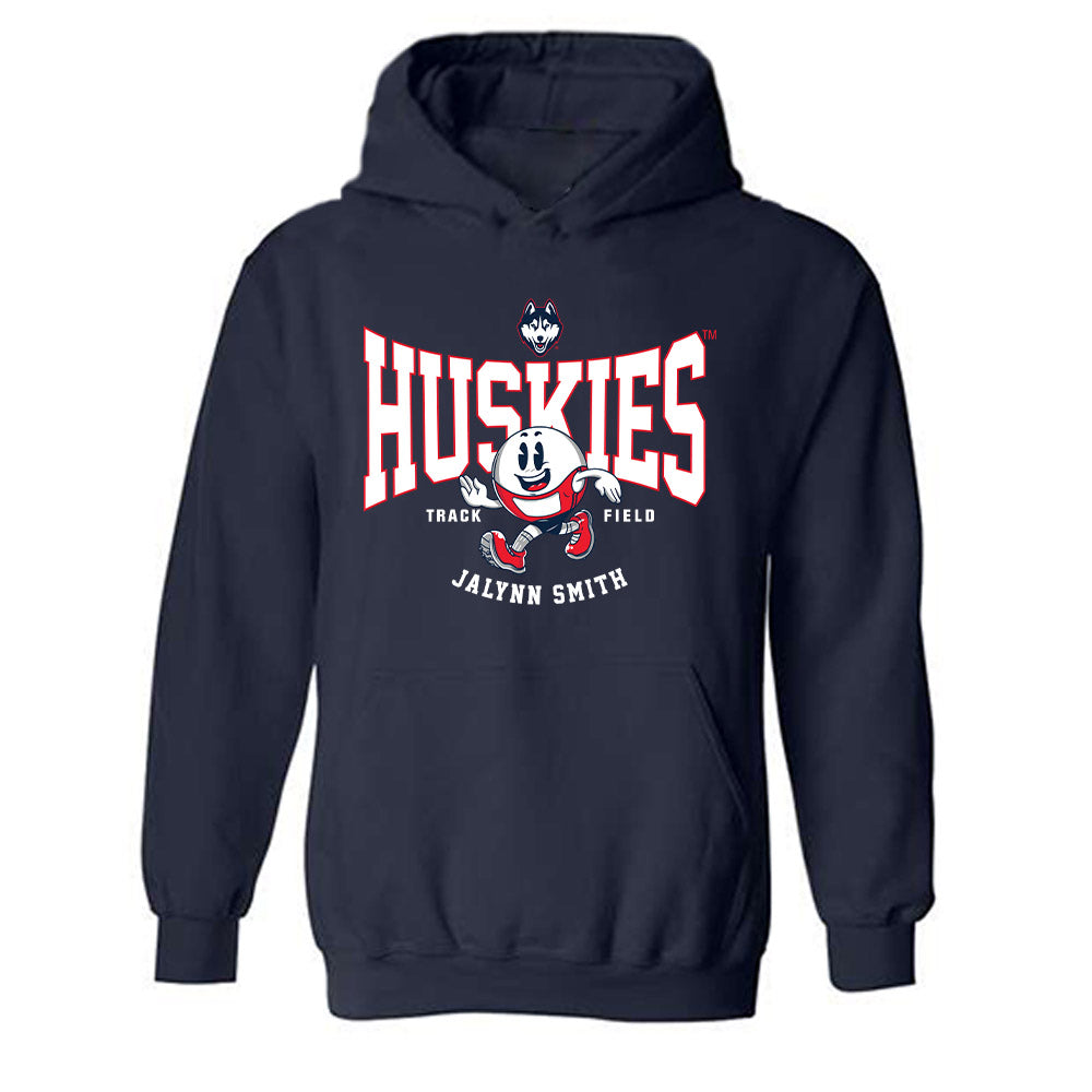 UConn - NCAA Women's Track & Field : Jalynn Smith - Fashion Shersey Hooded Sweatshirt-0