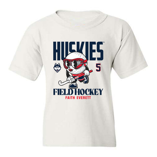 UConn - NCAA Women's Field Hockey : Faith Everett - Fashion Shersey Youth T-Shirt-0