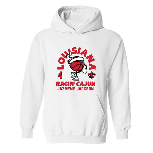 Louisiana - NCAA Women's Basketball : Jazmyne Jackson - Fashion Shersey Hooded Sweatshirt-0