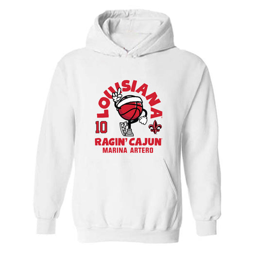 Louisiana - NCAA Women's Basketball : Marina Artero - Fashion Shersey Hooded Sweatshirt-0