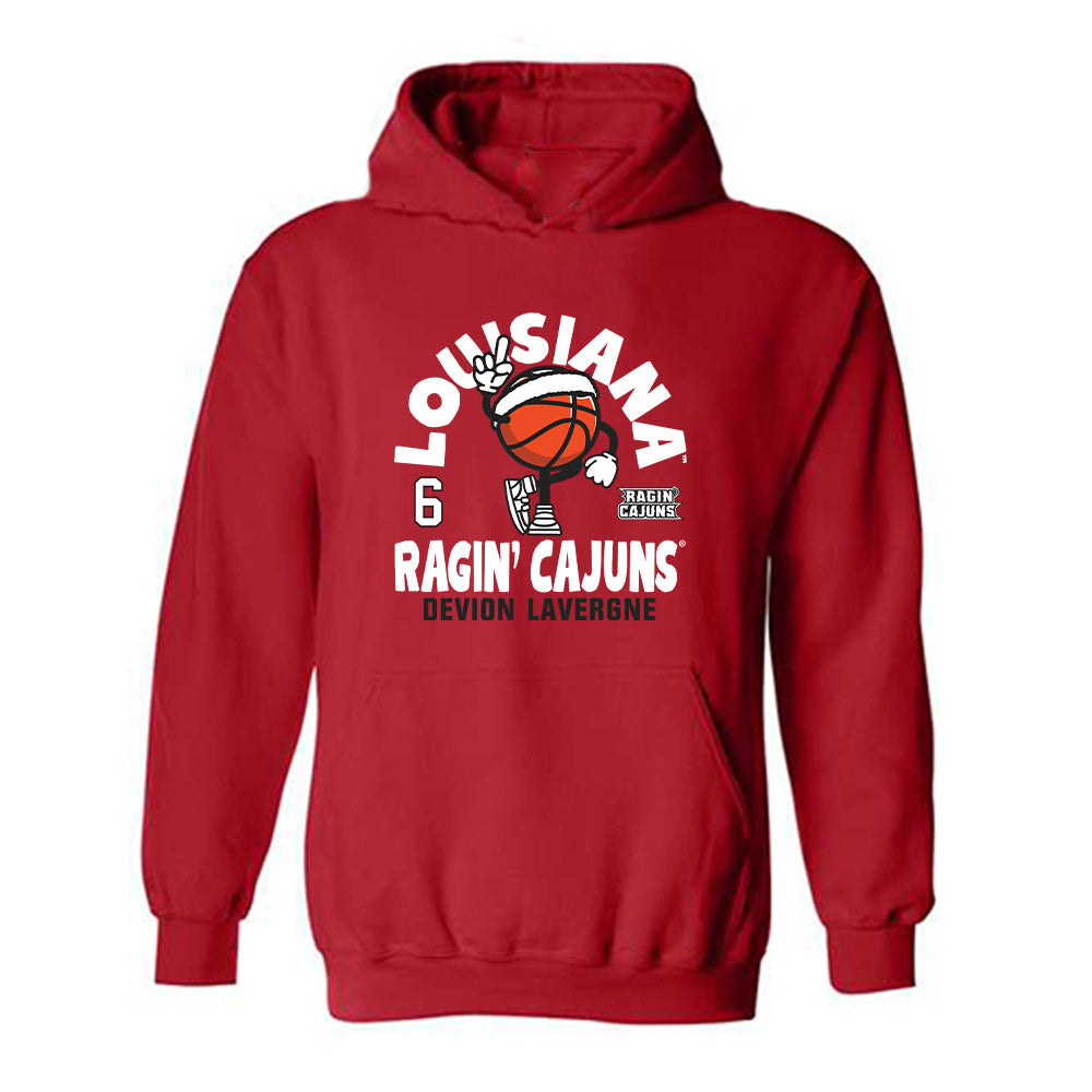 Louisiana - NCAA Men's Basketball : Devion Lavergne - Fashion Shersey Hooded Sweatshirt-0