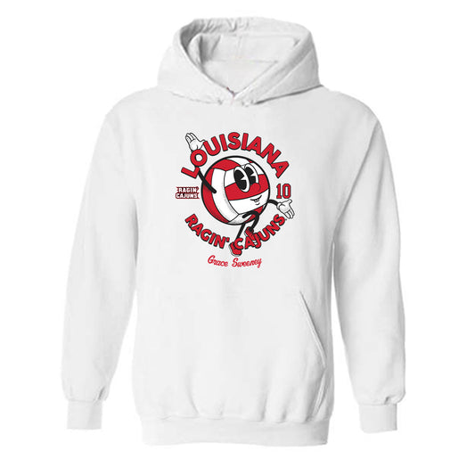 Louisiana - NCAA Women's Volleyball : Grace Sweeney - Fashion Shersey Hooded Sweatshirt-0