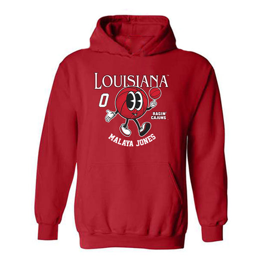 Louisiana - NCAA Women's Basketball : Malaya Jones - Fashion Shersey Hooded Sweatshirt-0