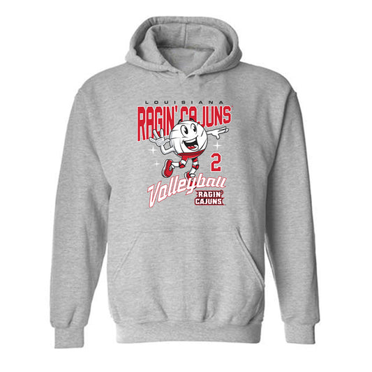 Louisiana - NCAA Women's Volleyball : Lauryn Lambert - Fashion Shersey Hooded Sweatshirt-0