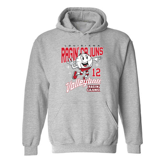 Louisiana - NCAA Women's Volleyball : Ryleigh Garis - Fashion Shersey Hooded Sweatshirt-0