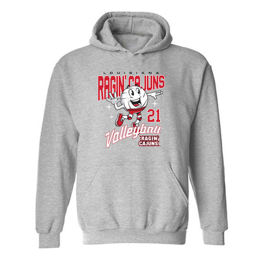 Louisiana - NCAA Women's Volleyball : Sarah Schnell - Fashion Shersey Hooded Sweatshirt-0
