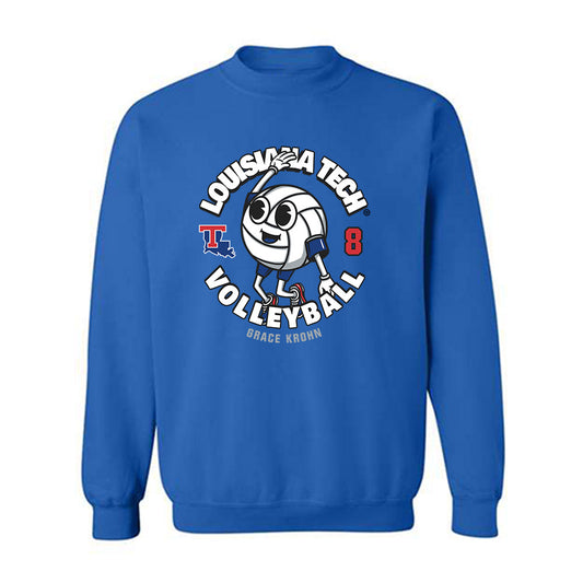LA Tech - NCAA Women's Volleyball : Grace Krohn - Fashion Shersey Crewneck Sweatshirt-0