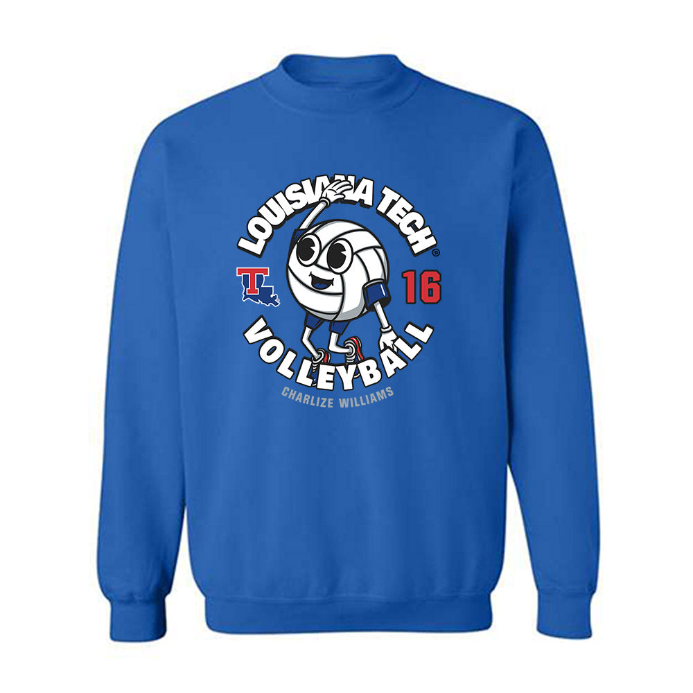 LA Tech - NCAA Women's Volleyball : Charlize Williams - Fashion Shersey Crewneck Sweatshirt-0