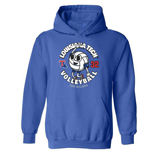 LA Tech - NCAA Women's Volleyball : Zari Gillispie - Fashion Shersey Hooded Sweatshirt-0