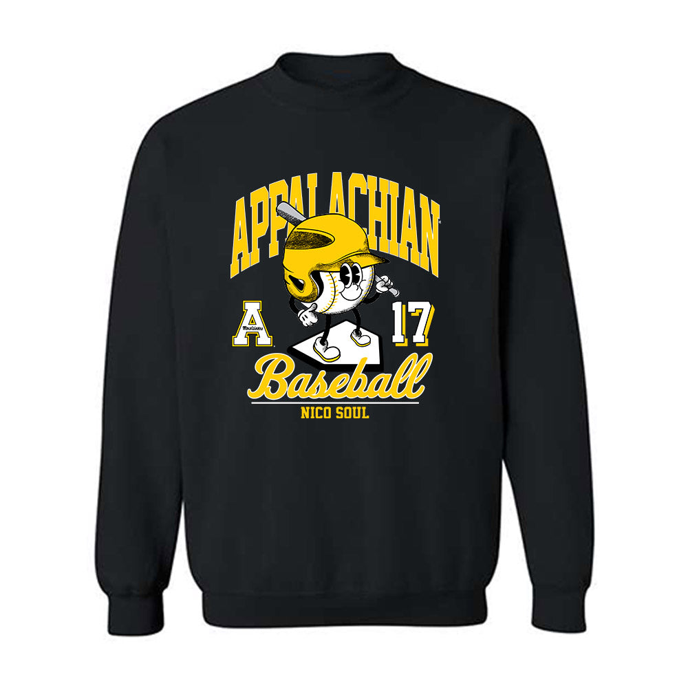 App State - NCAA Baseball : Nico Soul - Fashion Shersey Crewneck Sweatshirt-0