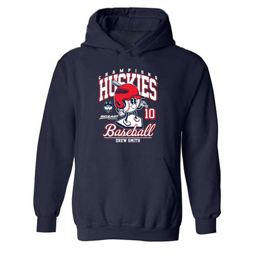 UConn - NCAA Baseball : Drew Smith - Fashion Shersey Hooded Sweatshirt-0