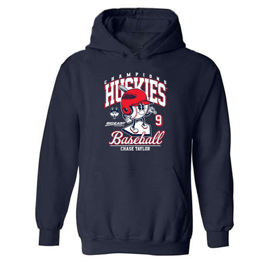 UConn - NCAA Baseball : Chase Taylor - Fashion Shersey Hooded Sweatshirt-0