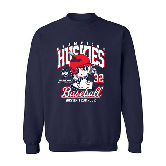 UConn - NCAA Baseball : Austin Trumpour - Fashion Shersey Crewneck Sweatshirt-0
