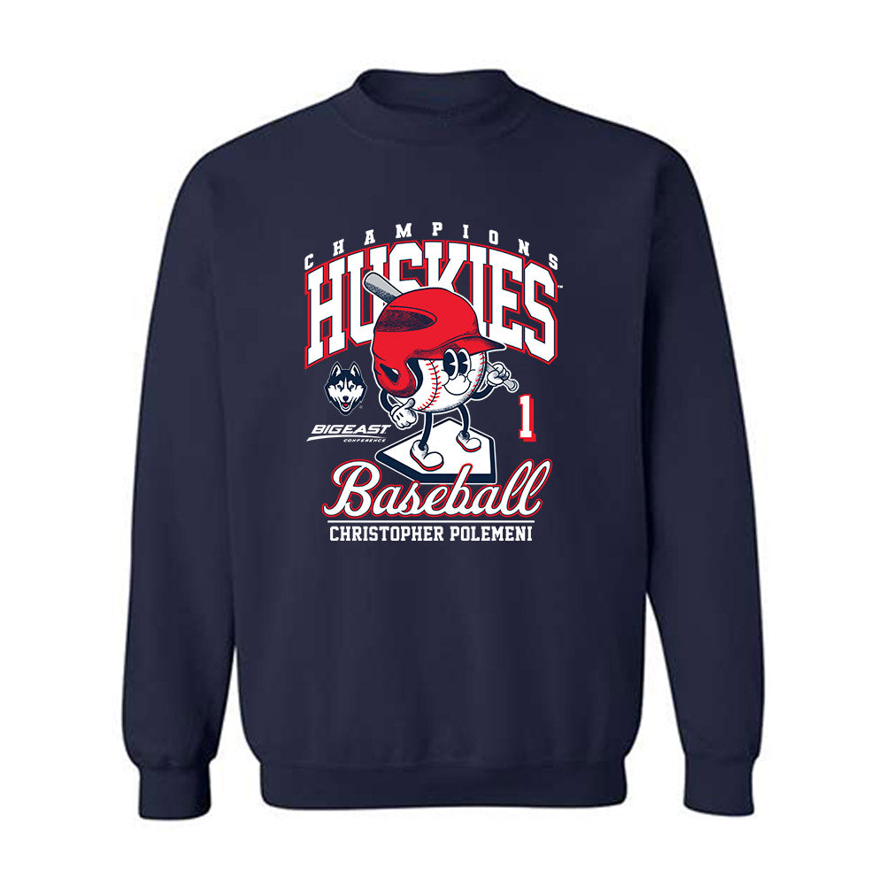 UConn - NCAA Baseball : Christopher Polemeni - Fashion Shersey Crewneck Sweatshirt-0