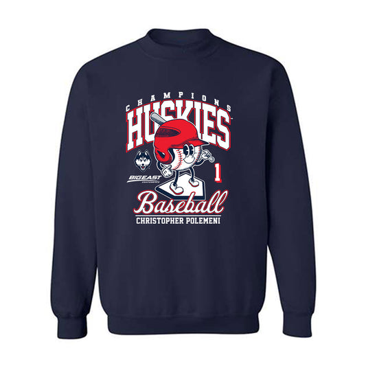 UConn - NCAA Baseball : Christopher Polemeni - Fashion Shersey Crewneck Sweatshirt-0