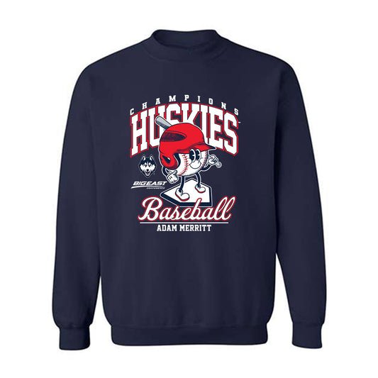 UConn - NCAA Baseball : Adam Merritt - Fashion Shersey Crewneck Sweatshirt-0