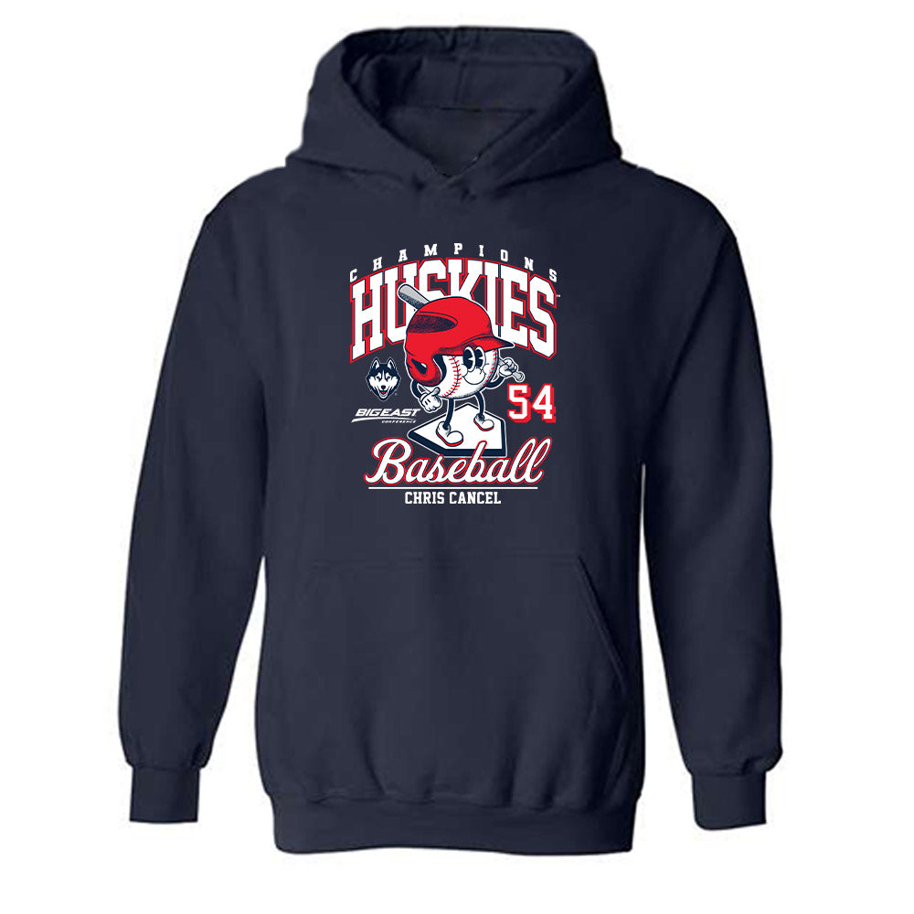 UConn - NCAA Baseball : Chris Cancel - Fashion Shersey Hooded Sweatshirt-0