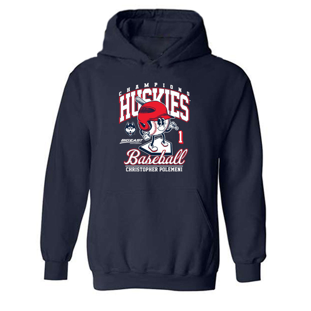 UConn - NCAA Baseball : Christopher Polemeni - Fashion Shersey Hooded Sweatshirt-0