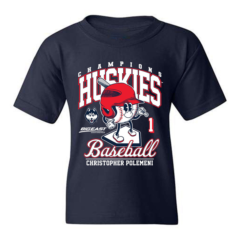 UConn - NCAA Baseball : Christopher Polemeni - Fashion Shersey Youth T-Shirt-0