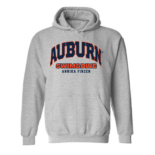 Auburn - NCAA Women's Swimming & Diving : Annika Finzen - Fashion Shersey Hooded Sweatshirt-0