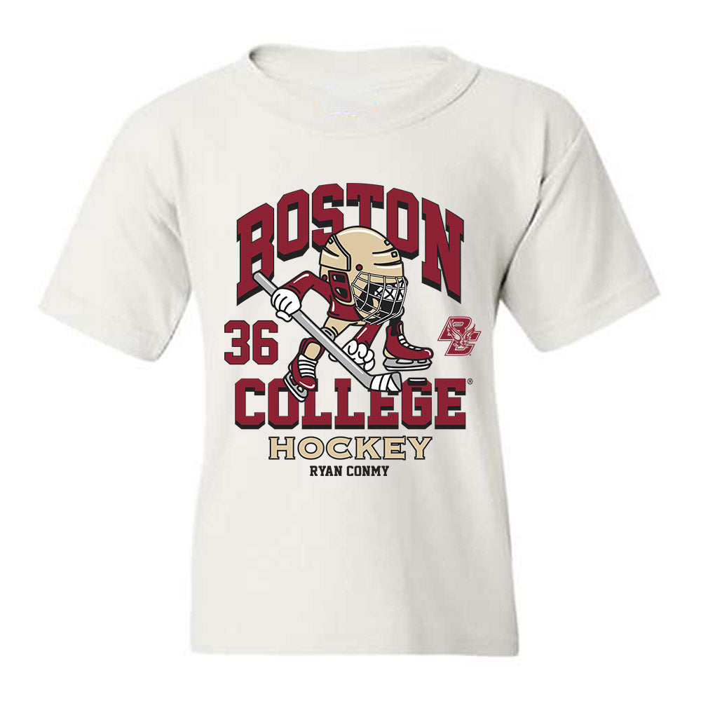 Boston College - NCAA Men's Ice Hockey : Ryan Conmy - Fashion Shersey Youth T-Shirt-0
