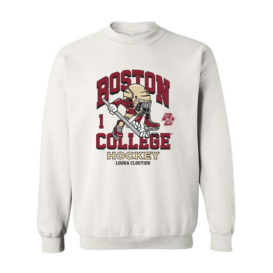 Boston College - NCAA Men's Ice Hockey : Louka Cloutier - Fashion Shersey Crewneck Sweatshirt-0