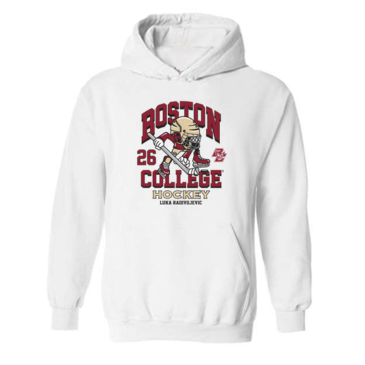 Boston College - NCAA Men's Ice Hockey : Luka Radivojevic - Fashion Shersey Hooded Sweatshirt-0