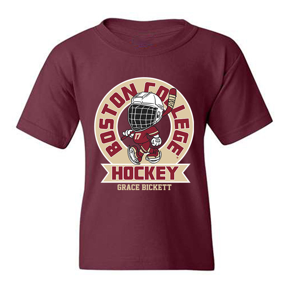 Boston College - NCAA Women's Ice Hockey : Grace Bickett - Fashion Shersey Youth T-Shirt-0