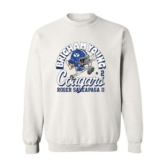 BYU - NCAA Football : Roger Saleapaga II - Crewneck Sweatshirt-0