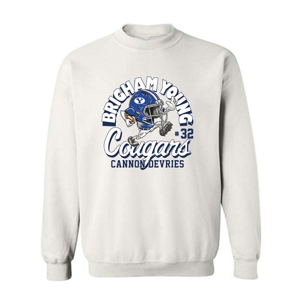 BYU - NCAA Football : Cannon DeVries - Crewneck Sweatshirt-0